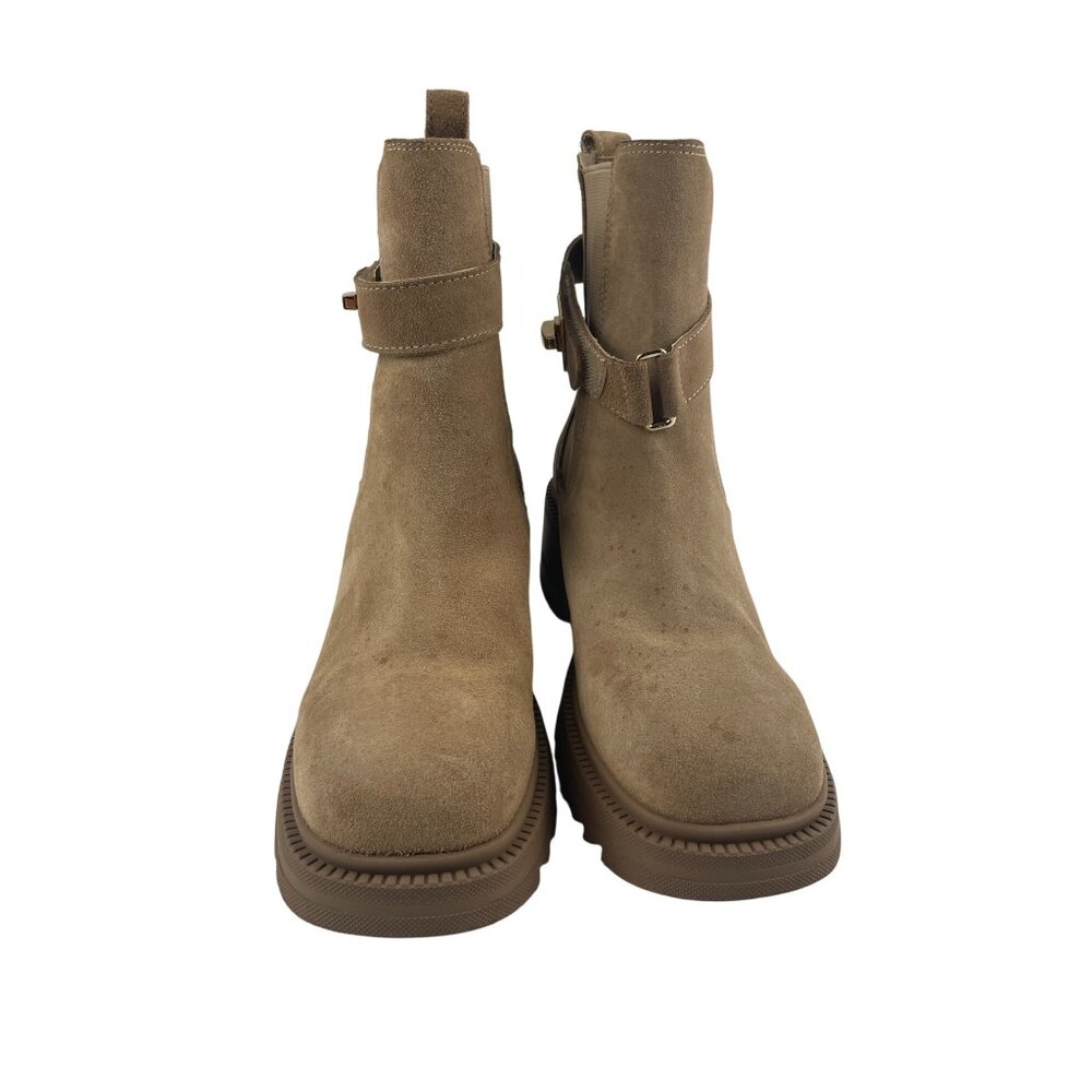Steve Madden Women's Size 9 Gates Chunky Lug Sole Platform Chelsea Boot Tan - Picture 2 of 13